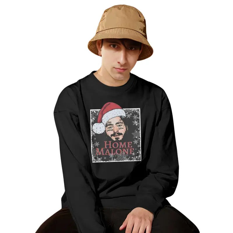 Home Malone Christmas Sweatshirt, Mix Of Movie And Music T-Shirts, Hoodie | UrbanDripWear.com
