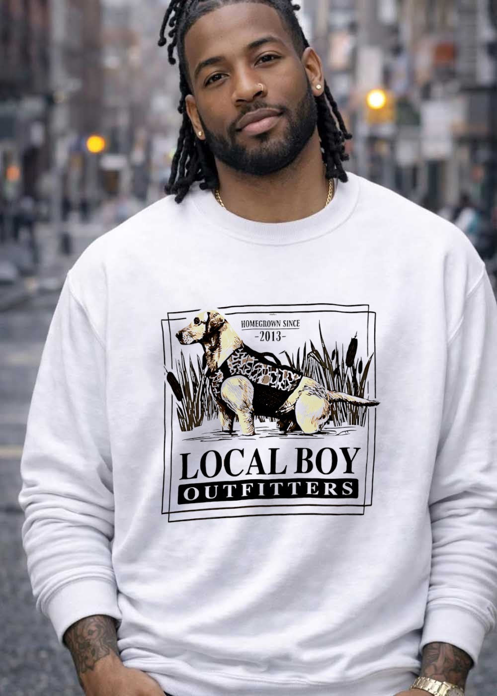 Homegrown Since 2013 Local Boy Outfitters Hunting Retriever T-Shirt