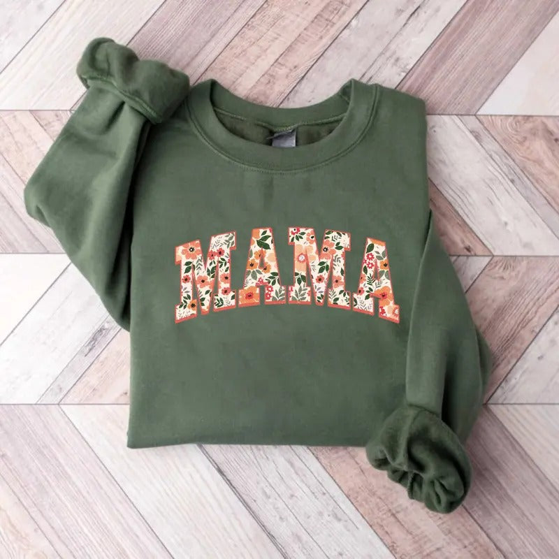 Floral Mama T-shirt/Sweatshirt/Hoodie - Classic Fit, 100% Cotton - Womenswear | UrbanDripWear.com