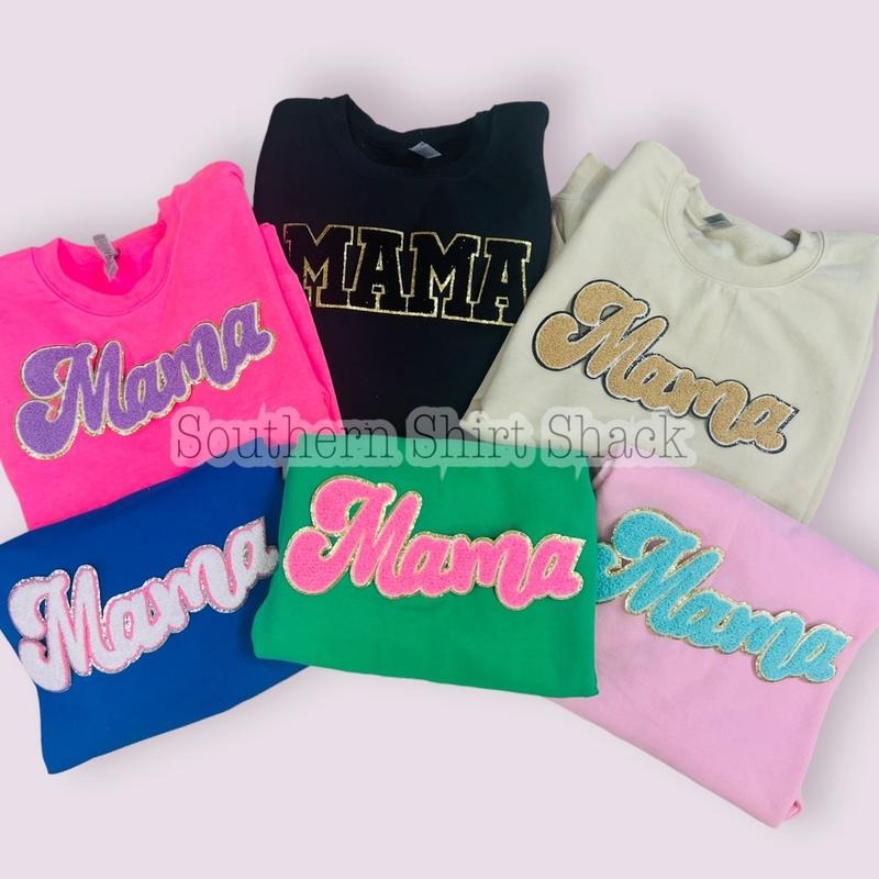 Mama Mystery Chenille Patch Sweatshirt / Hoodie T-Shirts | UrbanDripWear.com