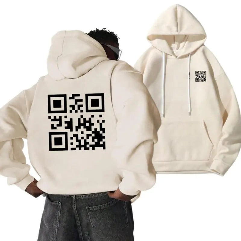 Functional QR Code T-shirt/Hoodie, Standout Womenswear, For Him For Her, Fit Top Classic Sweatshirt | UrbanDripWear.com