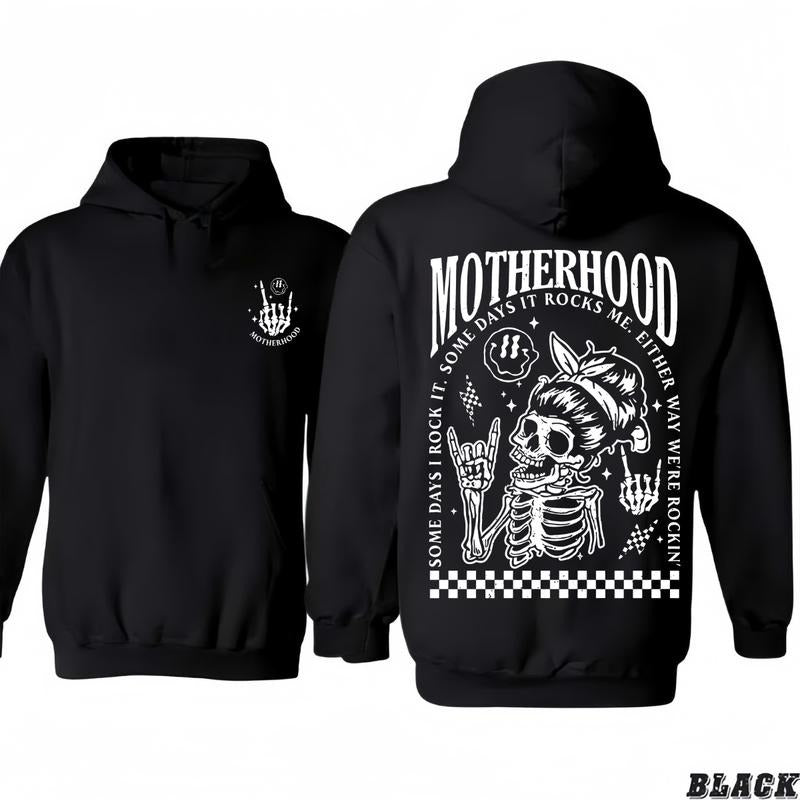 Motherhood Some Days I Rock It Shirt Rocking Mom T-shirt/Hoodie, Vintage for Men and Women, Unisex Vintage Crewneck...