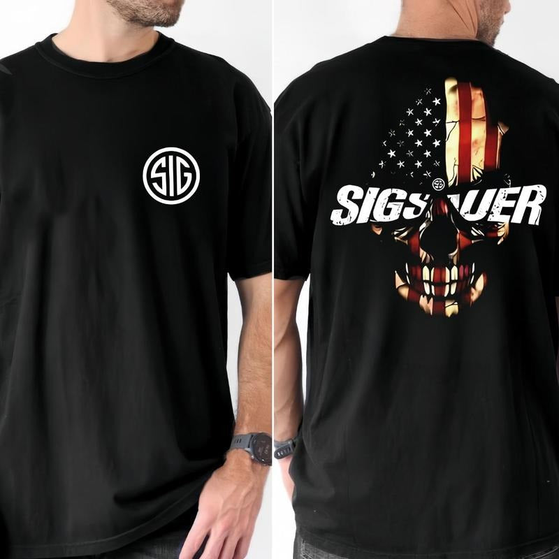 Sigg Saauer Skull Flag 2 Sided Cotton T-shirt/Sweatshirt/Hoodie | UrbanDripWear.com