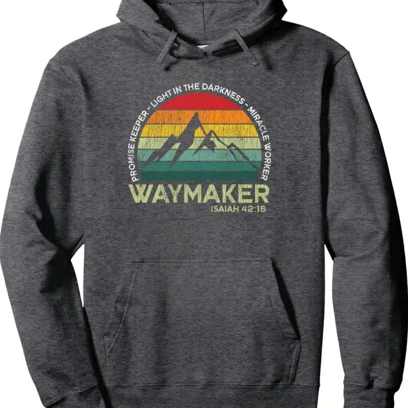 Vintage Waymaker Promise Keeper Miracle Worker Christian Pullover T-shirt/Sweatshirt/Hoodie | UrbanDripWear.com