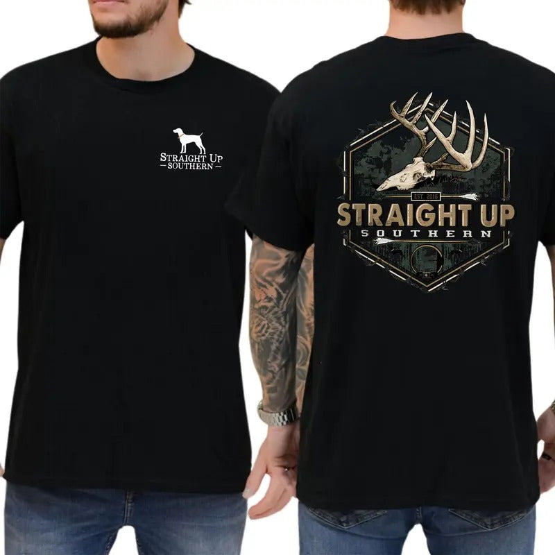 Straight Up Southern Bold Deer Antler T-shirt/Sweatshirt/Hoodie | UrbanDripWear.com