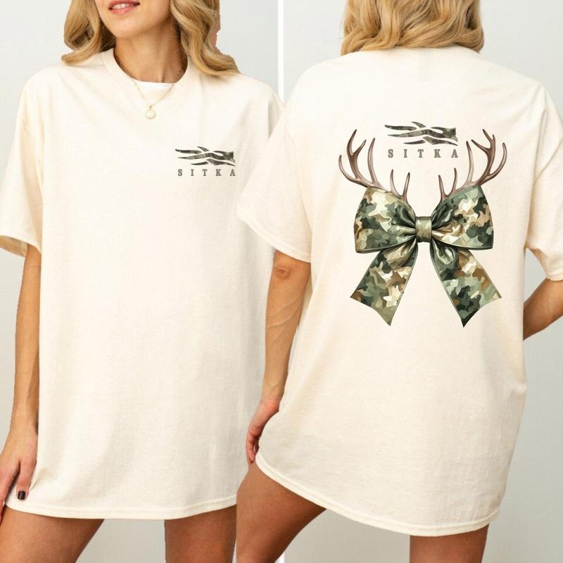 Sitka Bow Camouflage Ribbon With Antlers T-shirt/Sweatshirt/Hoodie | UrbanDripWear.com