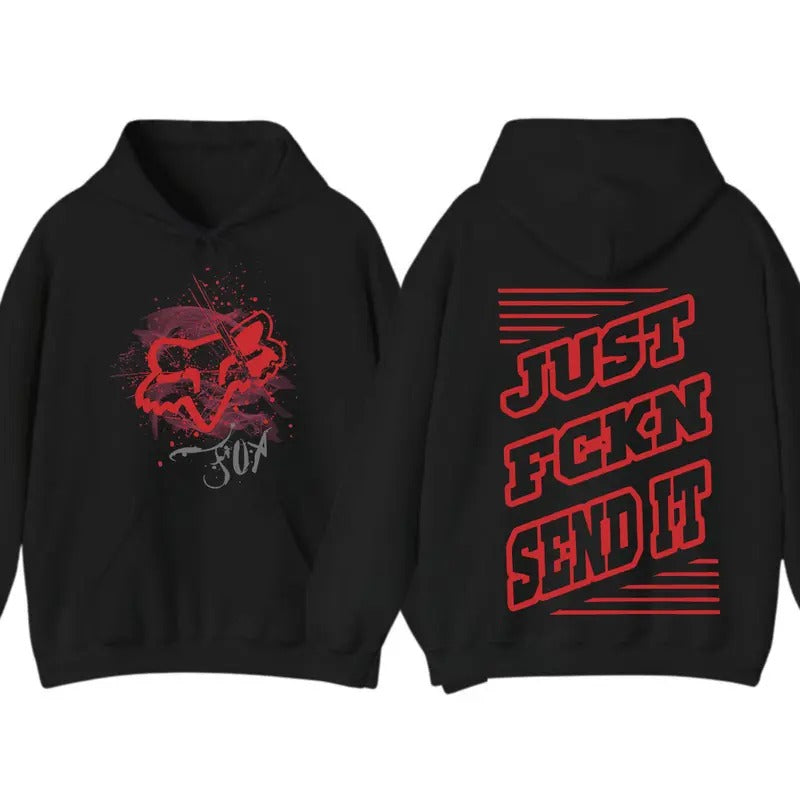 Just Fckn Send It Red Fox Racing Motocross T-shirt/Sweatshirt/Hoodie | UrbanDripWear.com