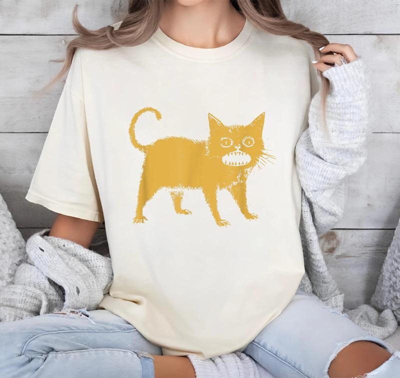 Horrible japanese cat T-Shirt Graphic Tee Streetwear Shirt 100% Cotton Hoodie, Sweatshirt | UrbanDripWear.com