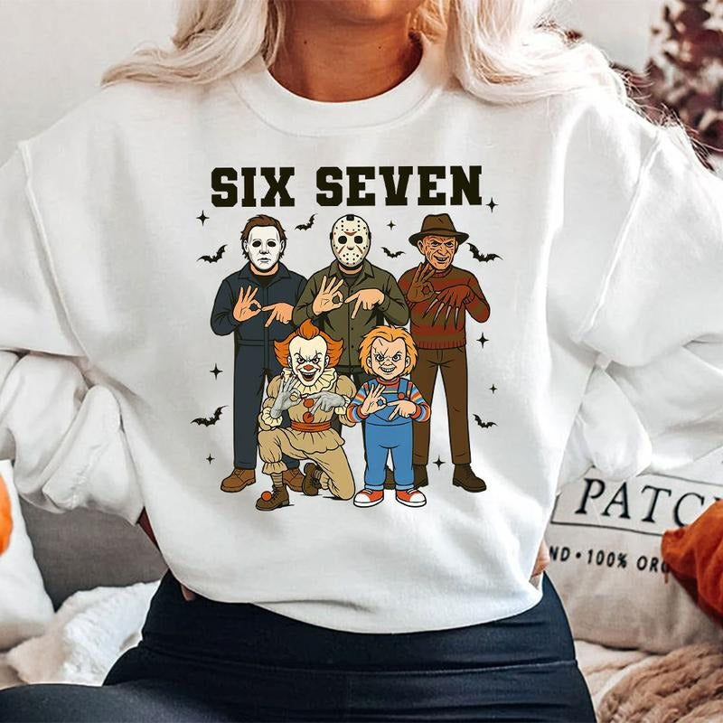 Horror 67 Halloween Shirt, Six Seven Shirt, 6 7 Movie Killers Sweatshirt, Trending Shirt Hoodie | UrbanDripWear.com