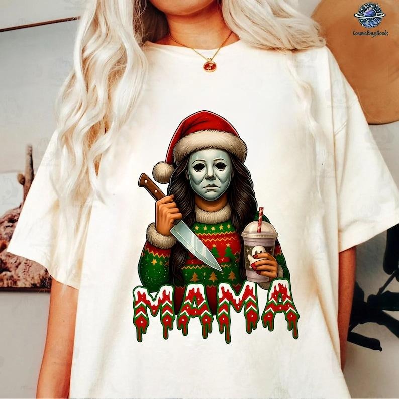 Horror Friends Christmas Group Shirts, Scary Movies Christmas, Horror Scary Killers, Merry Creepmas Movie Shirt, Horror...