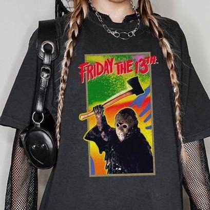 Horror Halloween Shirt Jason Voorhees Shirt, Friday the 13th Horror Movie Shirt Halloween Gift Hoodie, Sweatshirt