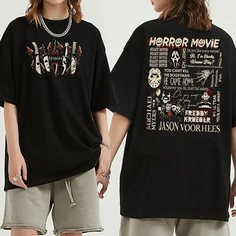 Horror Movie Character 2Sided Sweatshirt Tshirt Hoodie | UrbanDripWear.com