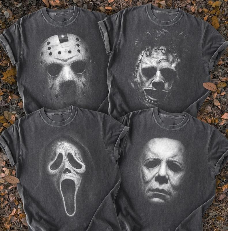 Horror Movie Characters tshirt Bundle, Scary Movie Halloween tshirt , Retro Creepy Horror tshirt , Vintage Spooky Shirt...