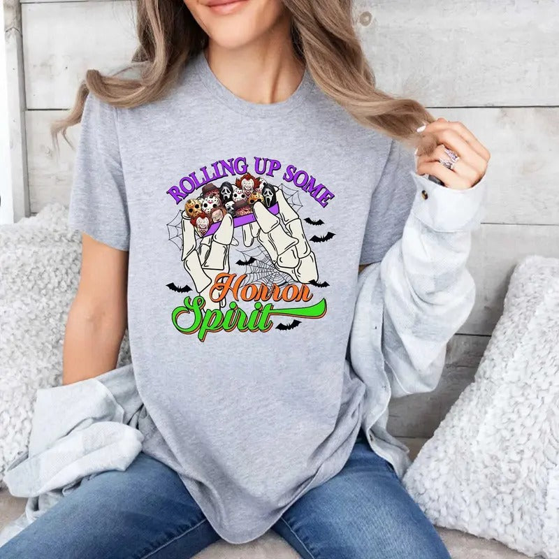 Horror Spirit Shirt, Hallowen Shirt,  Cute Fall Shirt, Spooky Season Hoodie, Sweatshirt | UrbanDripWear.com
