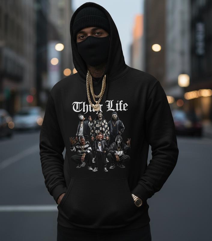 Horror ThugLife Shirt, Horror Swaggy Characters Shirt, Halloween Graphic Tee Hoodie, Sweatshirt | UrbanDripWear.com