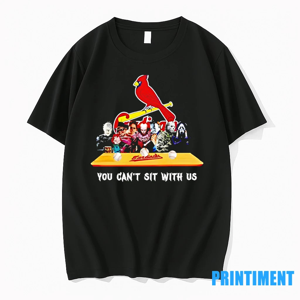 Horror Movie Characters You Cant Sit With Us St Louis Cardinals Halloween Tshirts Sweater