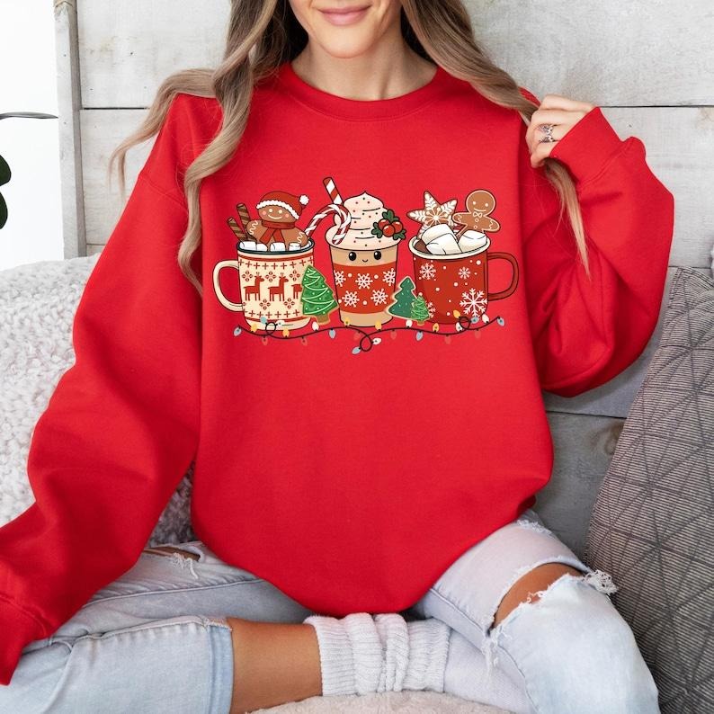 Hot Cocoa Crewneck Sweatshirt, Hot Chocolate Sweater, Hot Cocoa Shirt, Christmas Sweatshirt, Holiday Sweatshirts Winter...