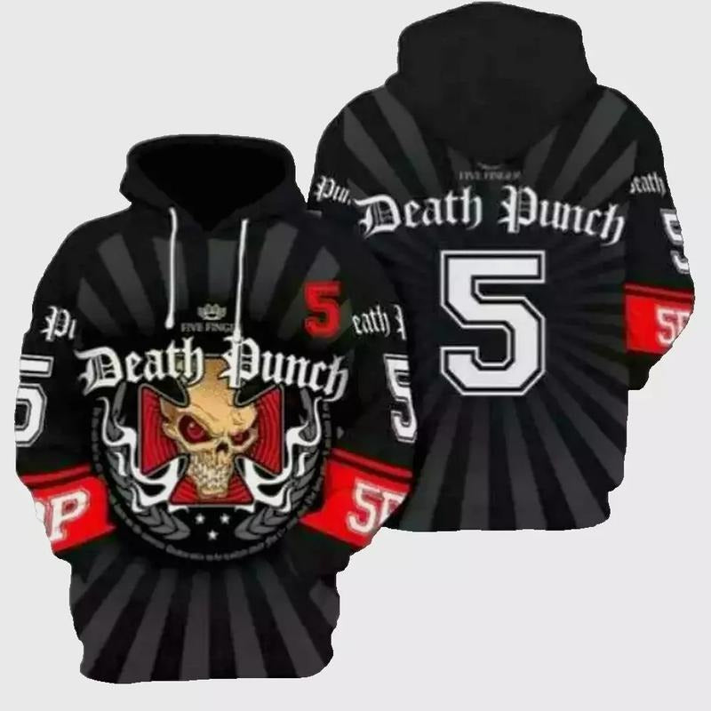 Hot Five Finger Death Punch 3D Printed Lightweight Hoodie Shirt Unisex Sweatshirt | UrbanDripWear.com