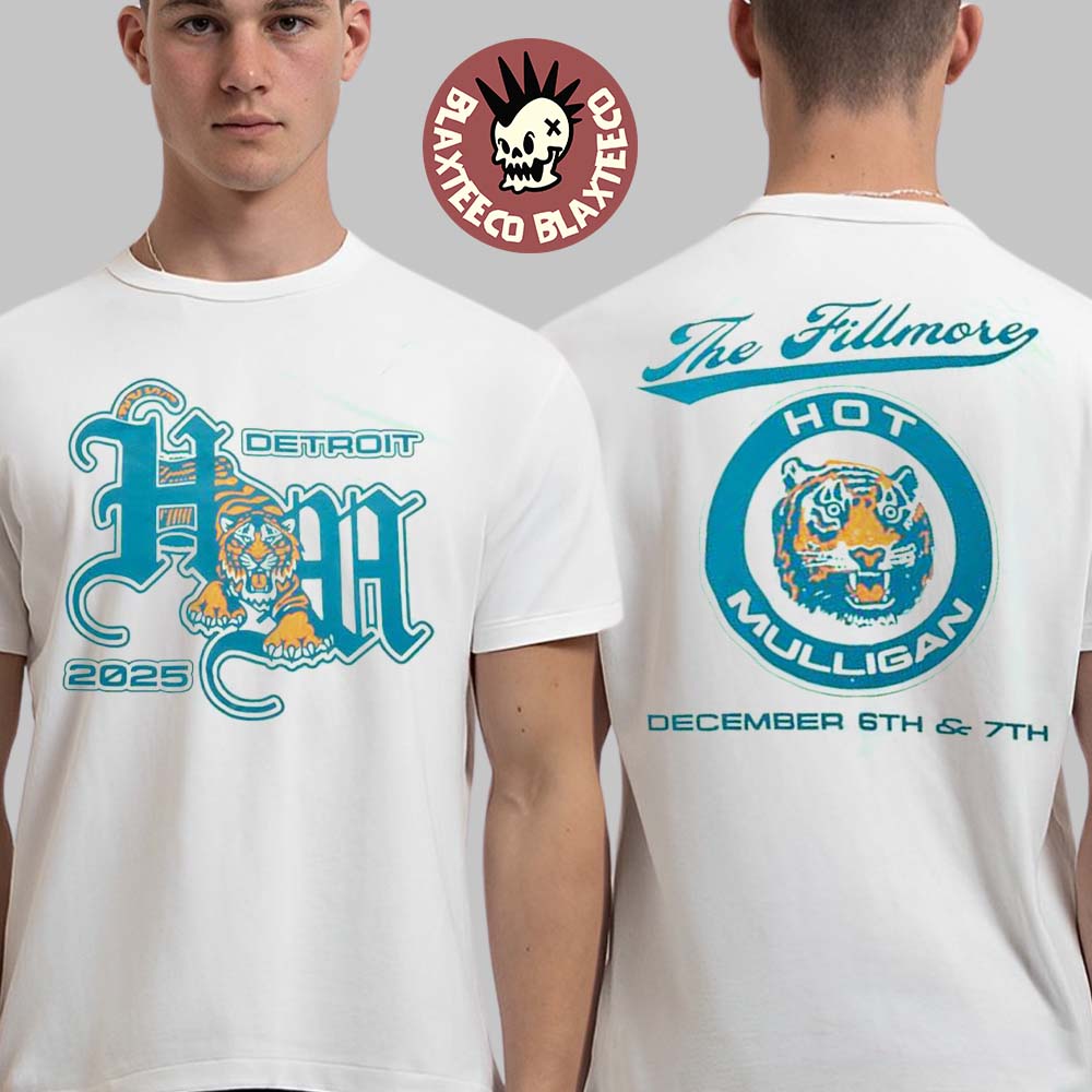 Mulligan Detroit Michigan 2025 Event Exclusive City Tee At The Fillmore On December 6 And 7 2025 Tiger Two Sided T-Shirt