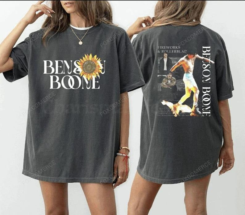 Hot Sale New Benson Boone Tour 2025 T-shirt Men Women Fashion Cotton Fabric Hoodie, Sweatshirt | UrbanDripWear.com