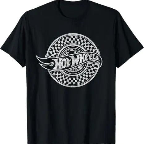 Hot Wheels - Checkered Circle Logo T-Shirt Hoodie, Sweatshirt | UrbanDripWear.com