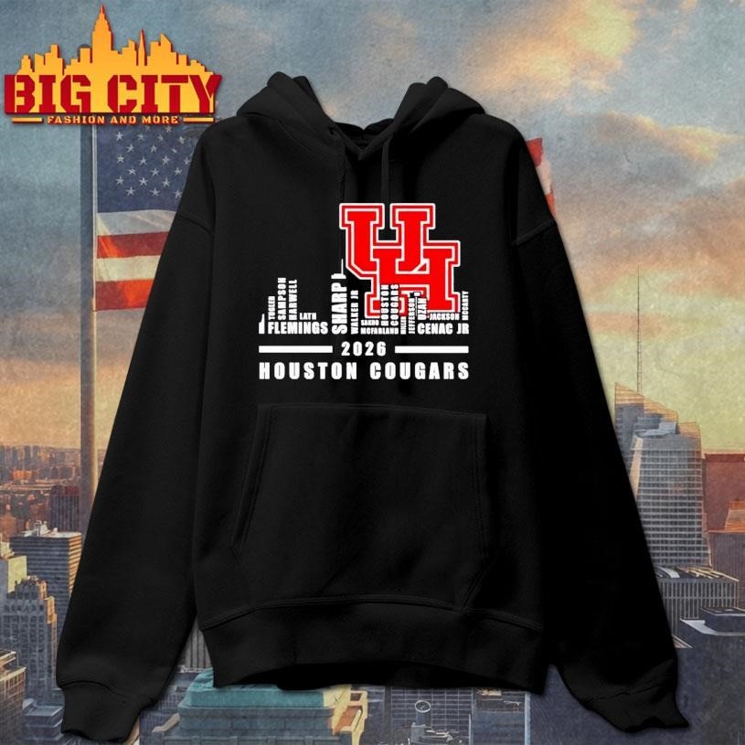 Houston Cougars 2026 players names city skyline Shirt