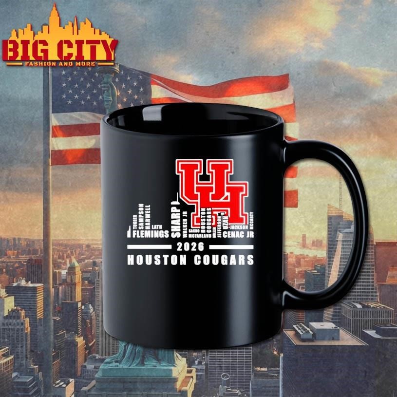 Houston Cougars 2026 players names city skyline Shirt