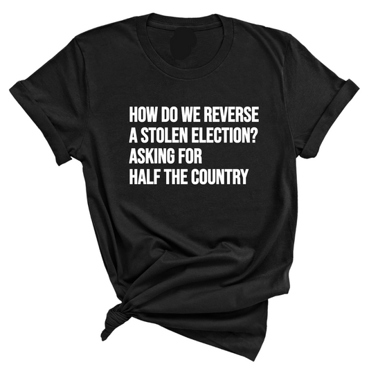 How Do We Reverse a Stolen Election? Asking for Half the Country Unisex Tee