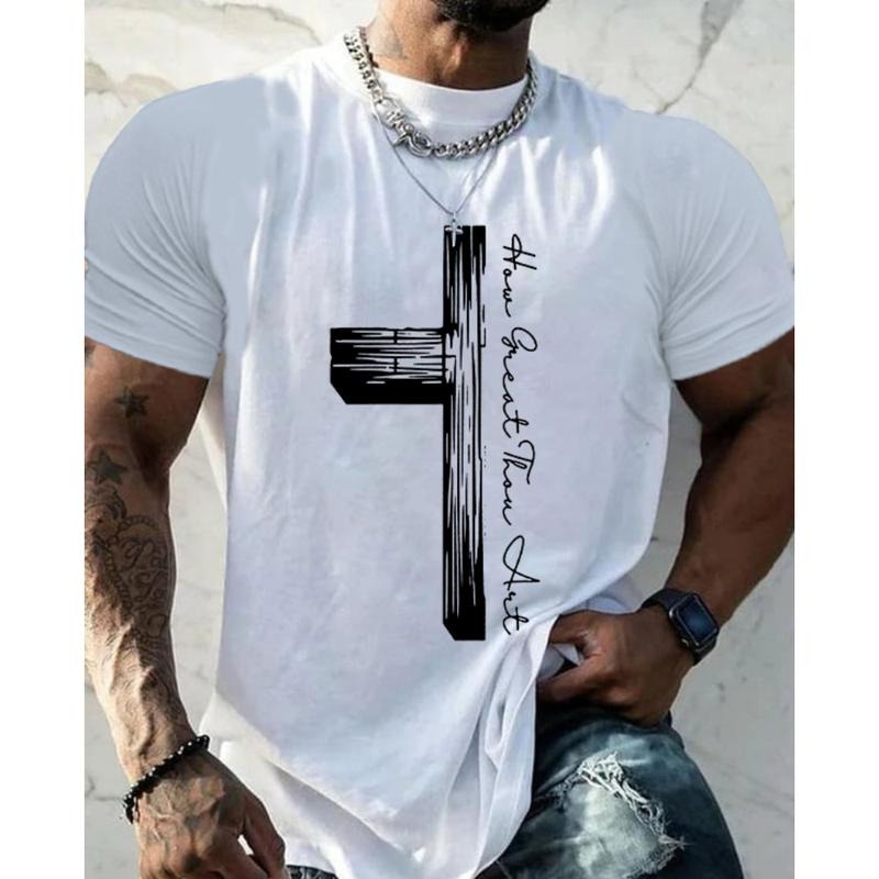 How Great Thou Art Tshirt  Pure Cotton Fabric Casual Streetstyle Crew Neck Short Sleeve T-Shirt Trendy Tops for Women for...