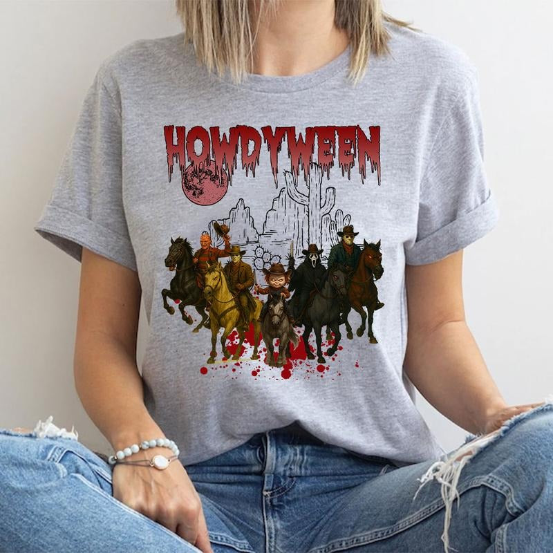 Howdy Horror Halloween Shirts, Spooky Season Shirt, Horror Movie Halloween, Trending Graphic Shirt Hoodie, Sweatshirt
