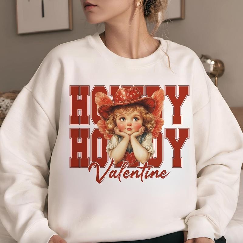 Howdy Valentine Sweatshirt, Valentines Day Sweatshirt, Cupid Valentines Sweatshirt, Western Valentine , Valentine day...