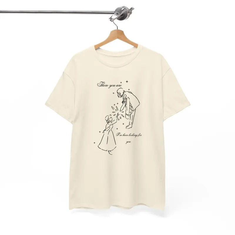 Howl And Sophie Calcifer Anime T-Shirt, Howls Moving Castle Tee - Cotton Hoodie, Sweatshirt | UrbanDripWear.com
