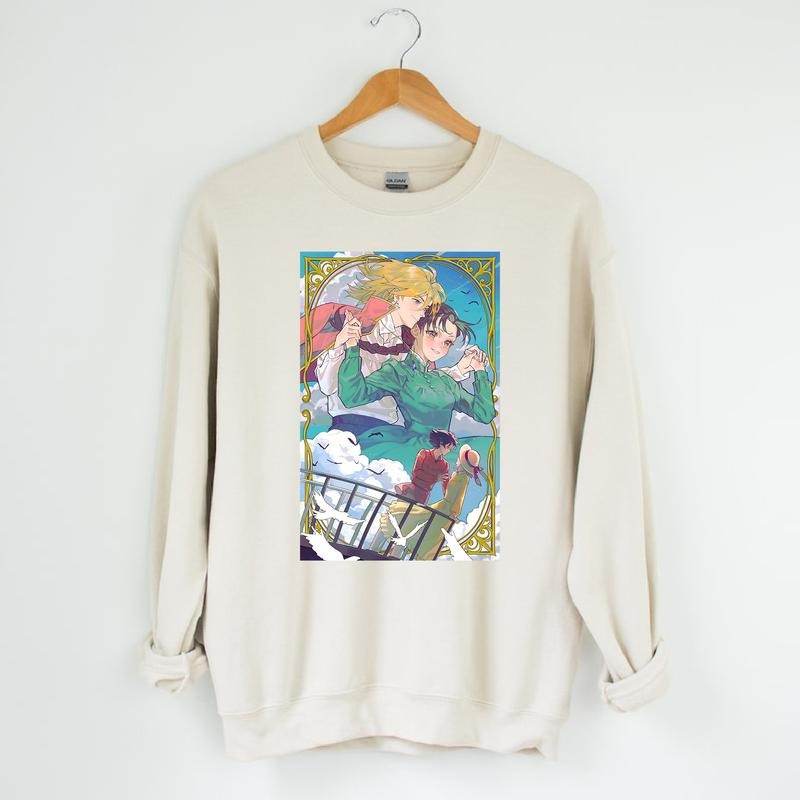 Howl And Sophie Sweatshirt, Howl's Moving Castle Shirt, Calcifer, Howl, Sophie, Studio Ghibli, Hayao Miyazaki Hoodie