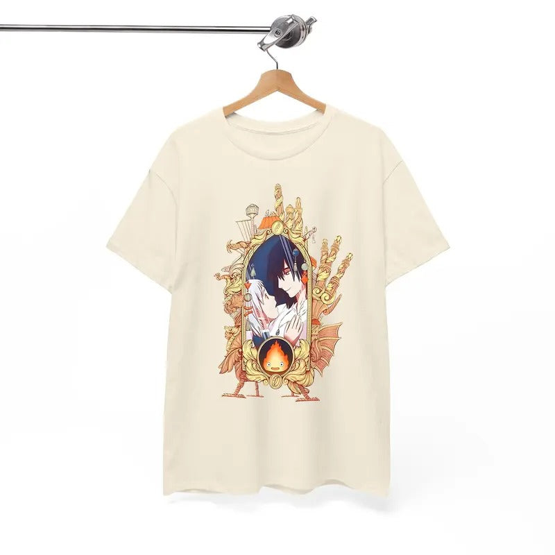Howls Moving Castle Tshirt, Happy 20th Aniversary, Howl And Sophie, Calcifer, Anime Hoodie, Sweatshirt | UrbanDripWear.com