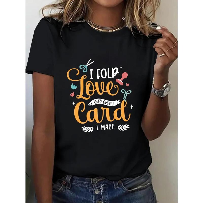 Hug Me Pattern Printed T-Shirt, Spring And Summer Round Neck Short Sleeved Women'S T-Shirt, Pure Breathable Casual Sports...