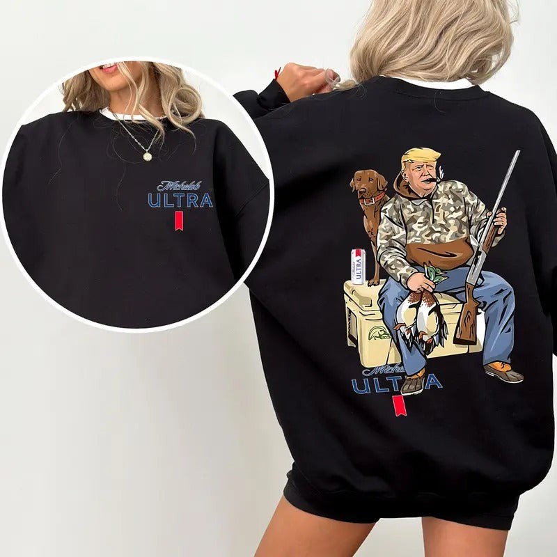Hunter Trum With Michelob Ultra Beer Tshirt 2 Siders T-Shirt 2 Side Tee Sweatshirt Hoodie | UrbanDripWear.com