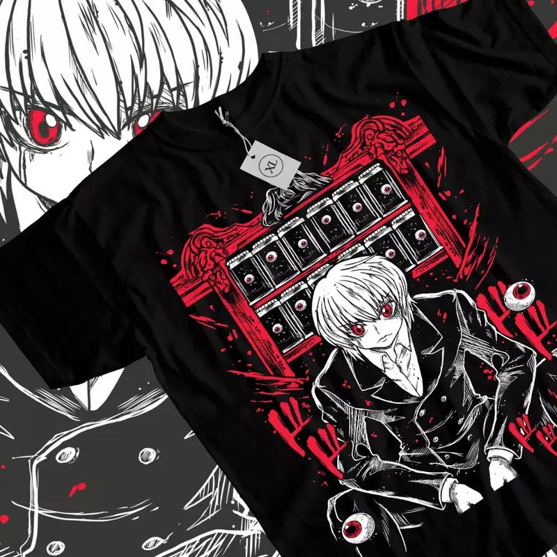 Hunter X Hunter Anime T-Shirt & Sweatshirt, Kurapika Red Eyes Graphic Tee, Anime Manga Lover Gifts Cotton Dragon Hoodie
