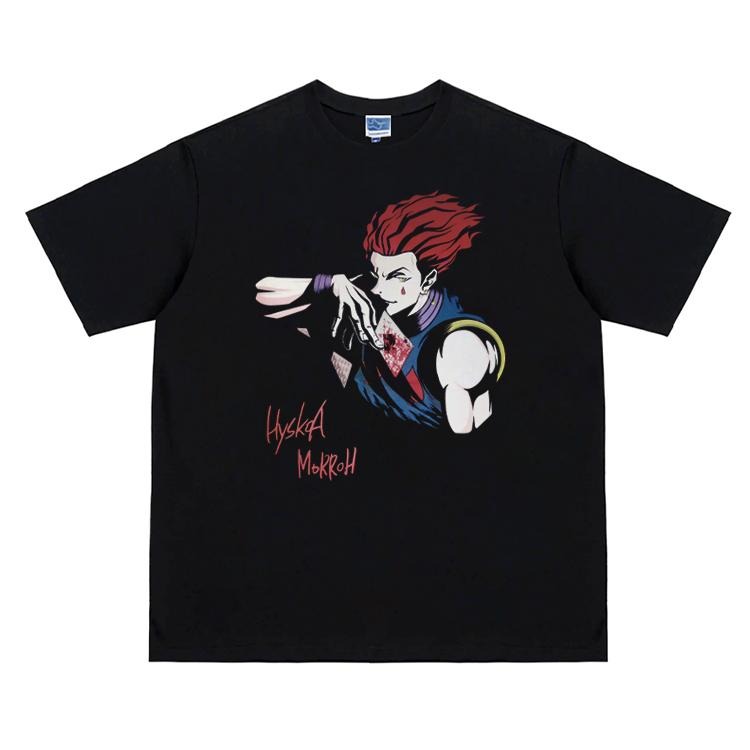 Hunter x Hunter "Hisoka" Vintage Oversized Tee Anime T-shirt 100% Cotton Original Design Men's Top HxH Streetwear Casual...