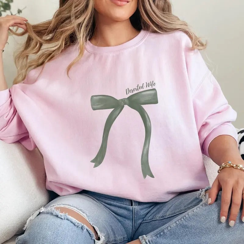 Hunting Deserted Wife Sweatshirt, Wife Hunting Season Shirt, Hunting Lover Gift, Coquette Hunter Shirt, Hunter Girlfriend...