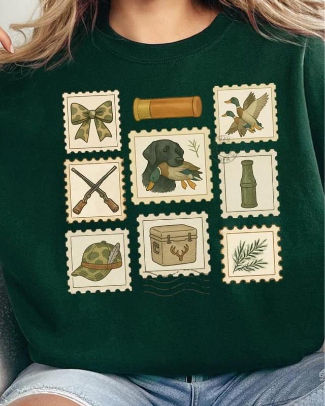 Hunting Stamps Heavy-weight Crew Sweatshirt T-Shirts, Hoodie | UrbanDripWear.com