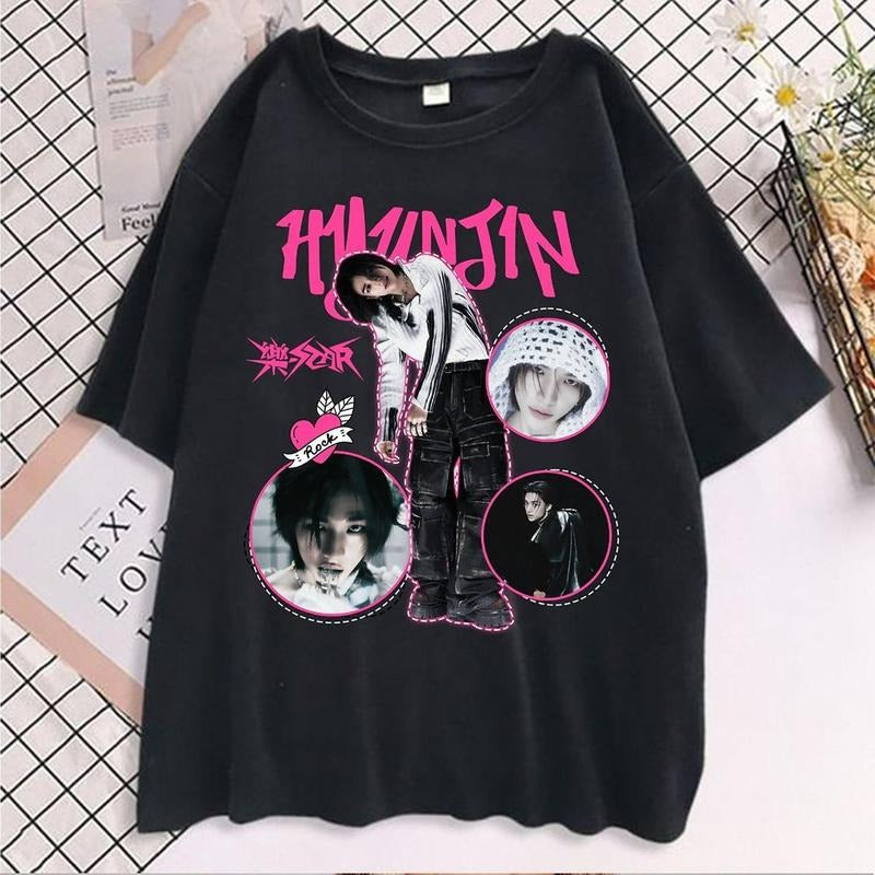 Hyunjin Rockstar Retro Shirt, Stray Kids Rockstar Shirt, Stray Kids Vintage Shirt, Hyunjin Stray Kids Shirt, Hyunjin Kpop...