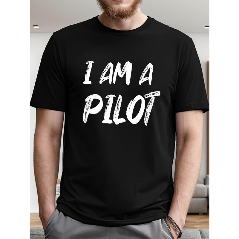 I AM A PILOT Men's Short Sleeve T-shirt Summer T-shirt Top Made in USA Hoodie, Sweatshirt | UrbanDripWear.com