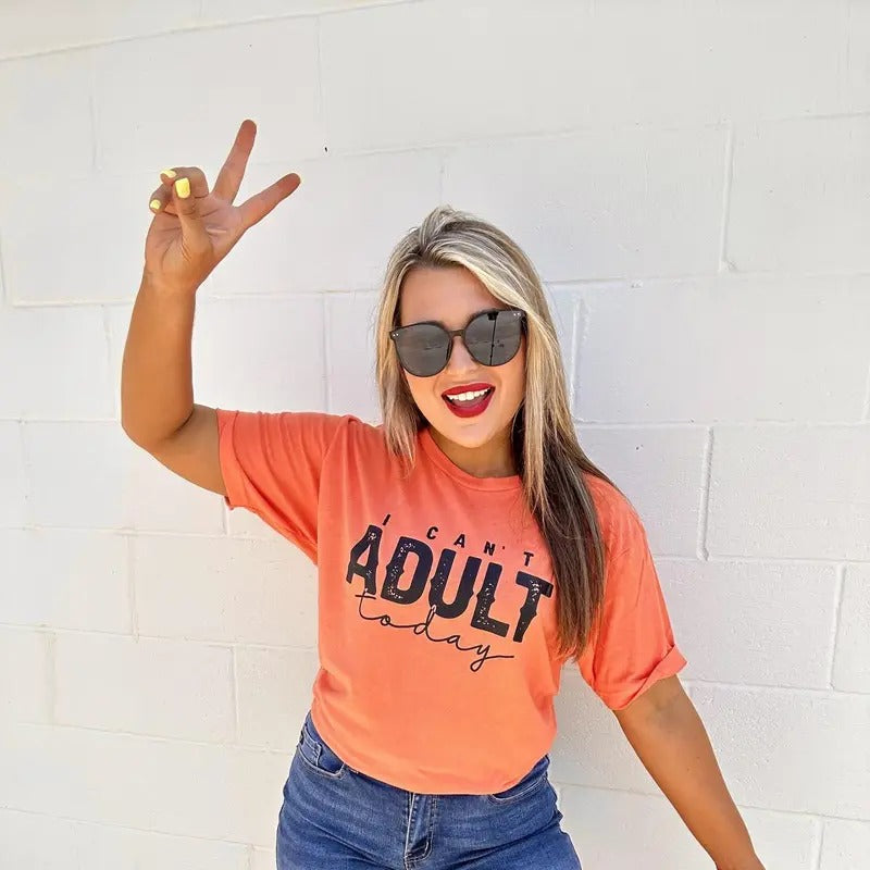 I Can't Adult Graphic T shirt short sleeve, shit hot tiktok trend 2024 Hoodie, Sweatshirt | UrbanDripWear.com