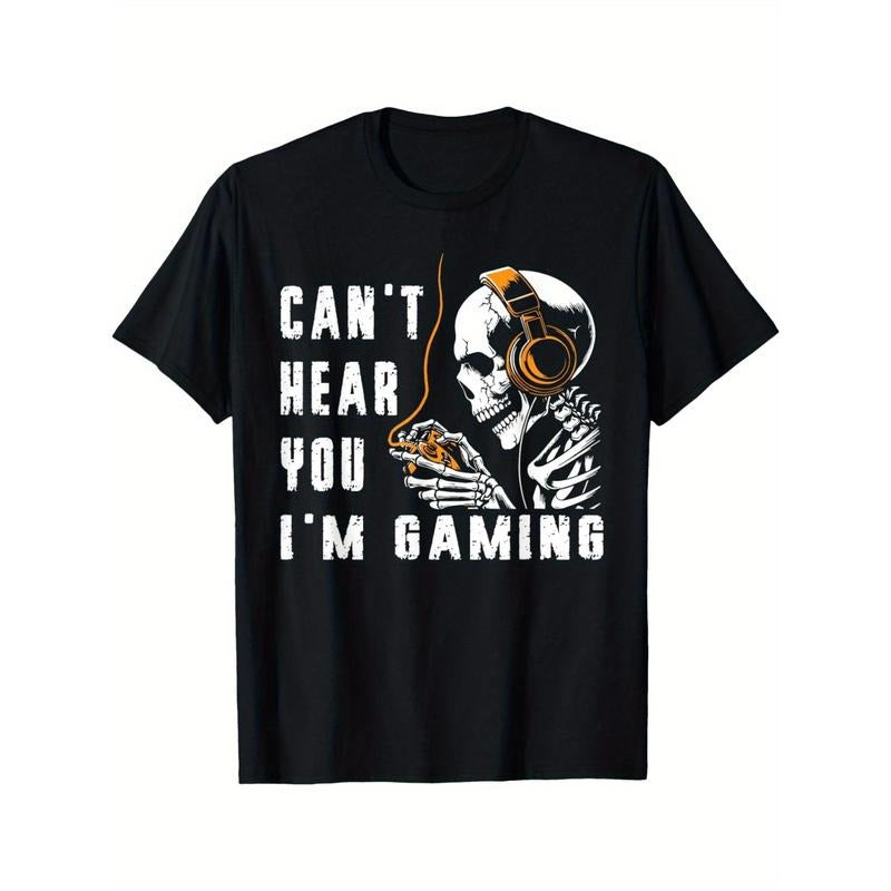 I Can't Hear You I'm Gaming, Skeleton Gamer Halloween Day T-Shirt made in usa Hoodie, Sweatshirt | UrbanDripWear.com
