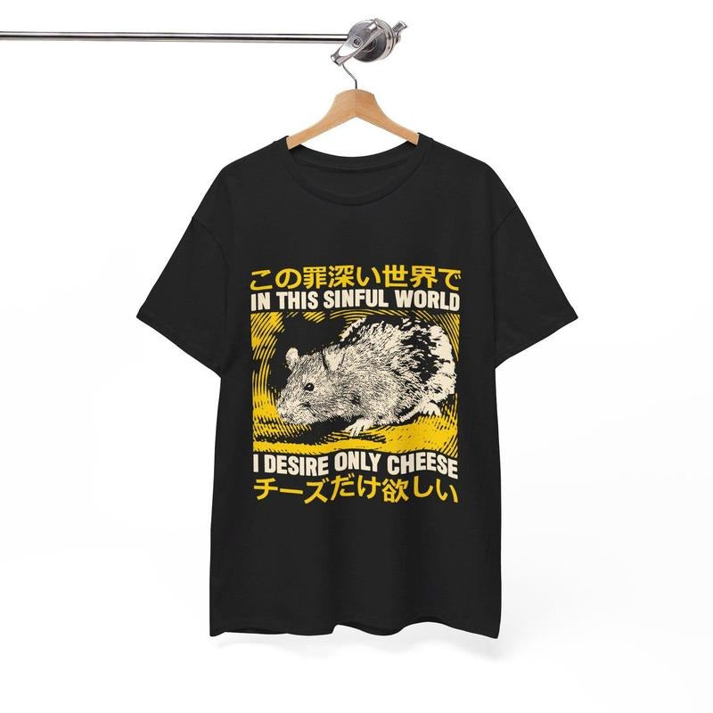 I Desire Only Cheese Rat T-Shirt Hoodie, Sweatshirt | UrbanDripWear.com