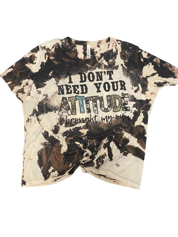 I Don't Need Your Attitude V-Neck Shirt Hoodie, Sweatshirt | UrbanDripWear.com