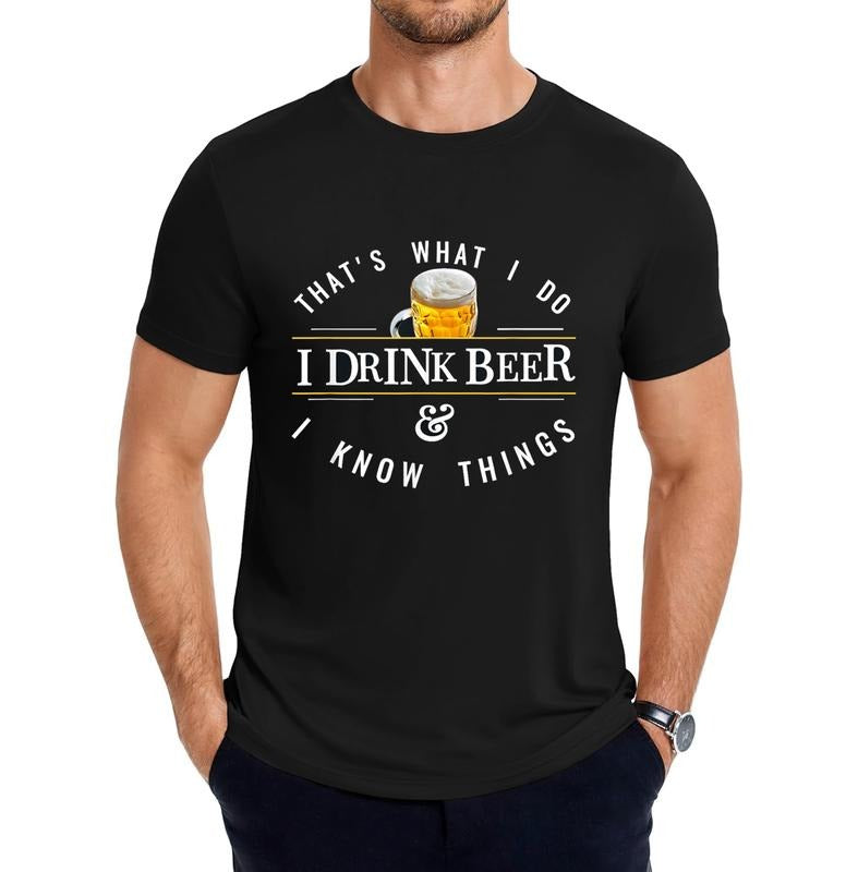 I Drink and I Know Things Funny IPA or Craft Beer Logo Shirt T-Shirt Streetwear Casual Hoodie, Sweatshirt | UrbanDripWear.com