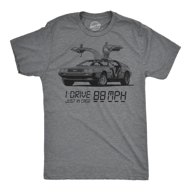 I Drive 88 Miles Per Hour T Shirt Funny Vintage 80s Graphic Tee Cool Nerdy Top Mens Funny T Shirts Cool Tees Soft Stylish...