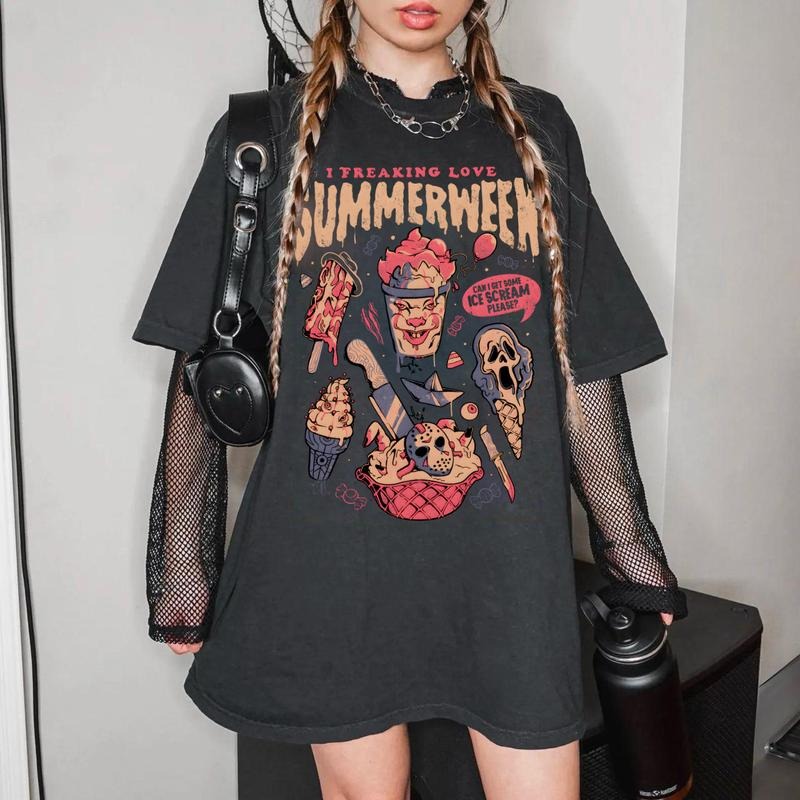 I Freaking Love Summerween T-Shirt, Halloween Characters Sweatshirt, Cute Halloween Summer Shirt Hoodie | UrbanDripWear.com