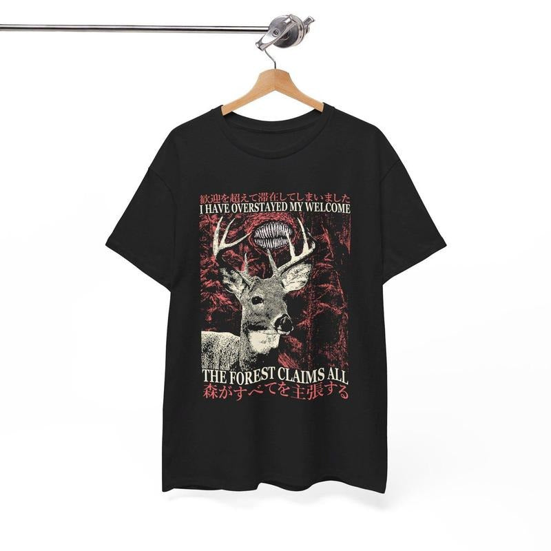 I Have Overstayed My Welcome Vintage Japanese Deer T-Shirt Hoodie, Sweatshirt | UrbanDripWear.com